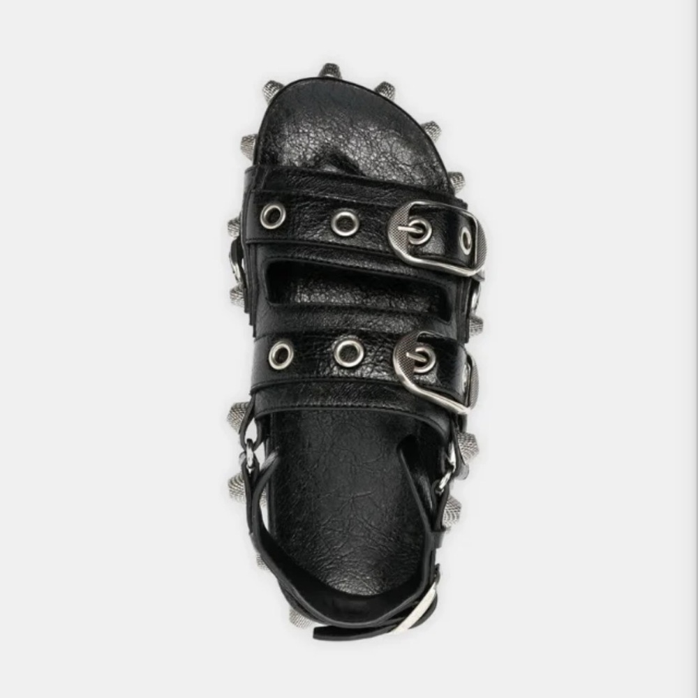 Vesta Minimal Rio Studded Sandals with Buckles